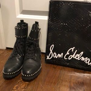 Sam Eldelman Studded combat boots